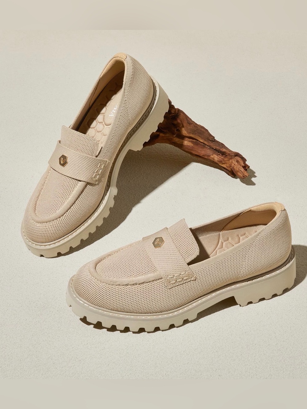 VIVAIA Round-Toe Platform Chunky Heel Loafers (Francesca)- Size 42